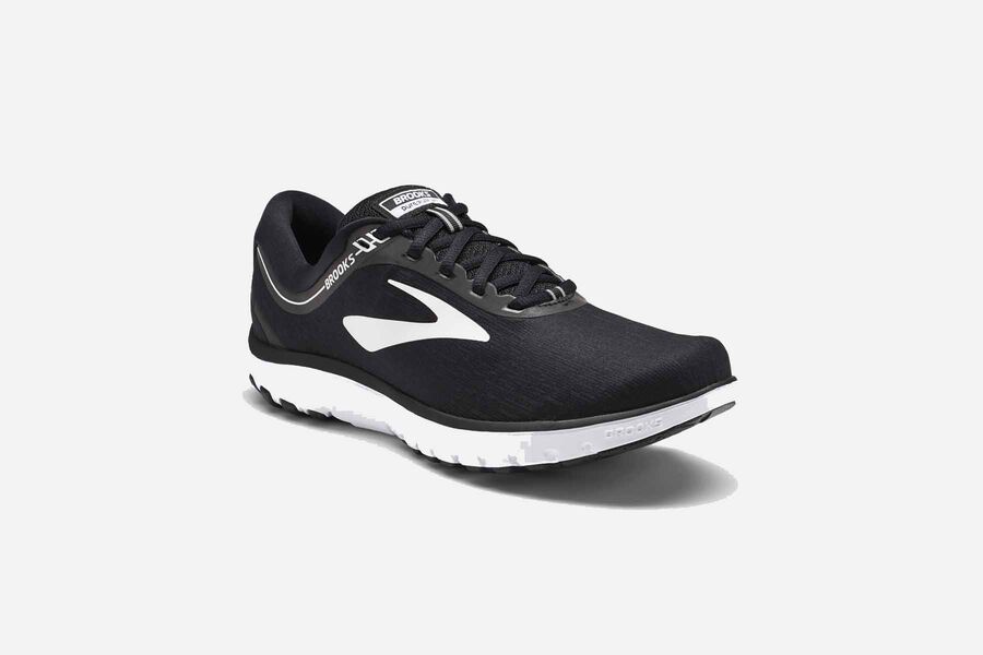 Brooks Israel Pureflow 7 Road Running Shoes Womens - Black/White - RYU-486027